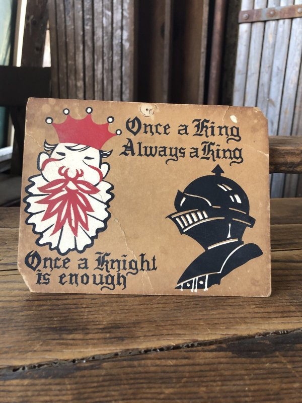 画像1:  Vintage Funny Card  " Once a King Always a King " (A461)  