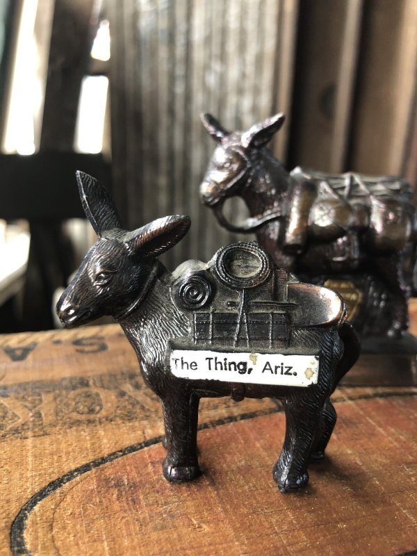 画像3: Vintage Japan Cast Metal Souvenir Donkey SET (A470)  