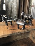 画像1: Vintage Japan Cast Metal Souvenir Donkey SET (A470)   (1)