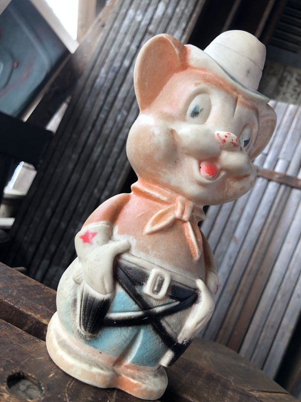 画像10: 60s Vintage Sheriff’s Deputy Bear Rubber Vinyl Squeaky Toy (A472)