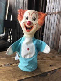 60s Vintage Knickerbocker Bozo the Clown Puppet Doll B (A477)