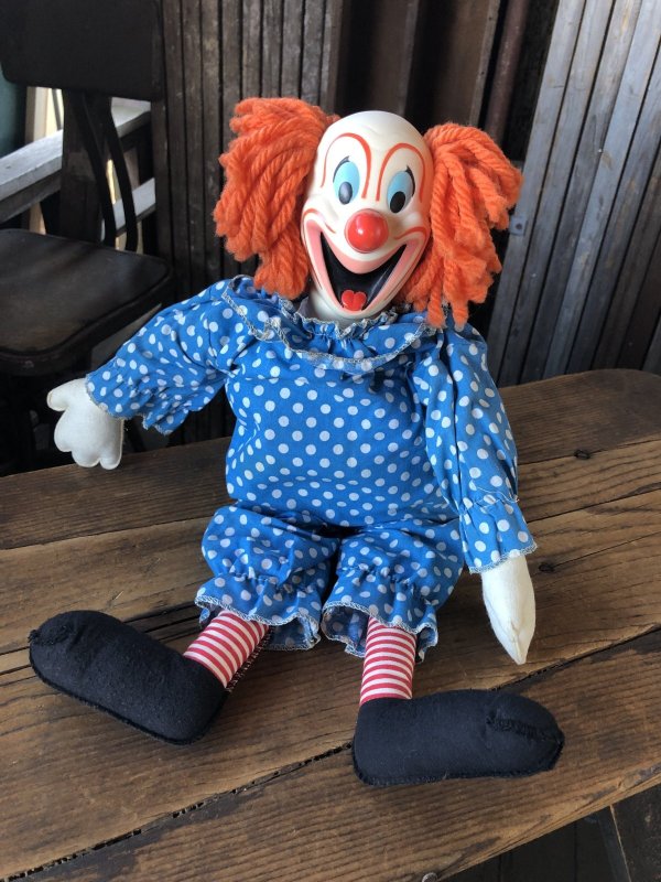 画像2: 60s Vintage Mattel Bozo the Clown Pullstring Talking Doll (A480)