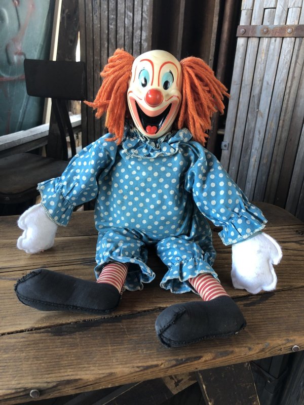 画像2: 60s Vintage Mattel Bozo the Clown Pullstring Talking Doll (A481)
