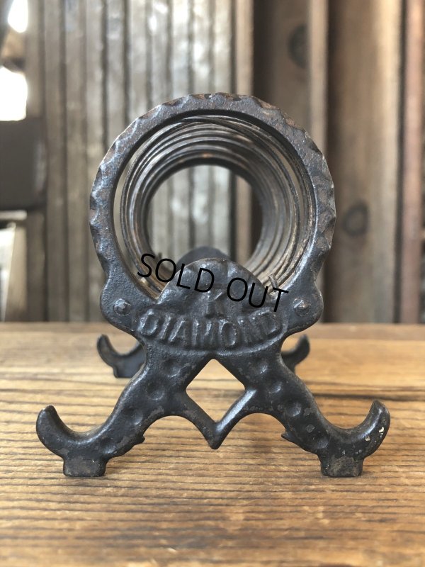 画像1: Antique K Diamond Victorian Cast Iron Letter Holder (A503)  
