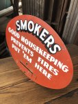 画像4: 50s Vintage Smokers Gas Station Heavy Metal Display Sign (A505)    (4)