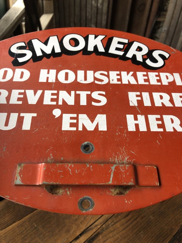 画像8: 50s Vintage Smokers Gas Station Heavy Metal Display Sign (A505)   