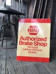 画像1: Vintage NAPA Authorized Brake Shop Double Sided Sign (A506)   (1)