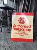 Vintage NAPA Authorized Brake Shop Double Sided Sign (A506)  