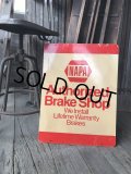 Vintage NAPA Authorized Brake Shop Double Sided Sign (A506)  