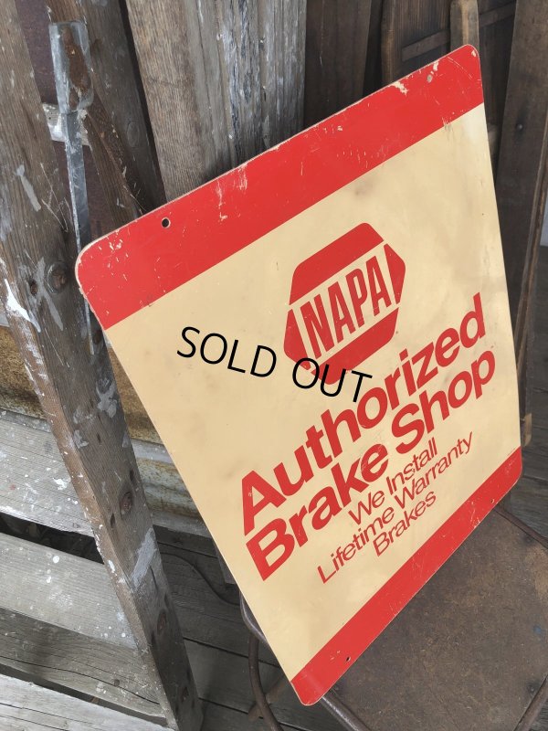 画像5: Vintage NAPA Authorized Brake Shop Double Sided Sign (A506)  