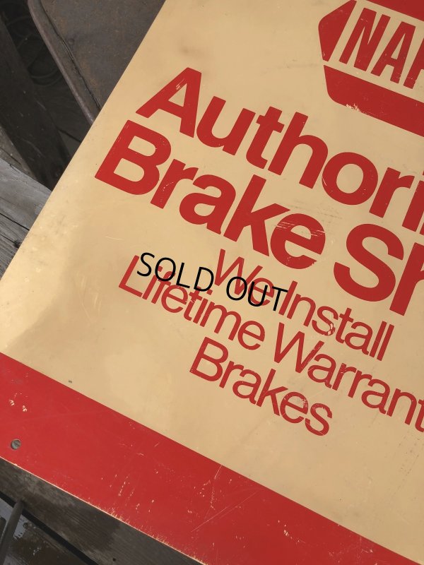 画像3: Vintage NAPA Authorized Brake Shop Double Sided Sign (A506)  