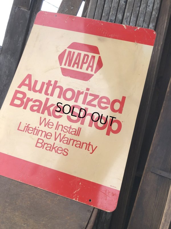 画像6: Vintage NAPA Authorized Brake Shop Double Sided Sign (A506)  