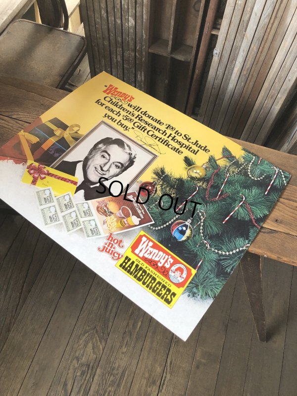 画像9: 70s Vintage Wendys Advertising Cardboard Store Display Sign (A507)  