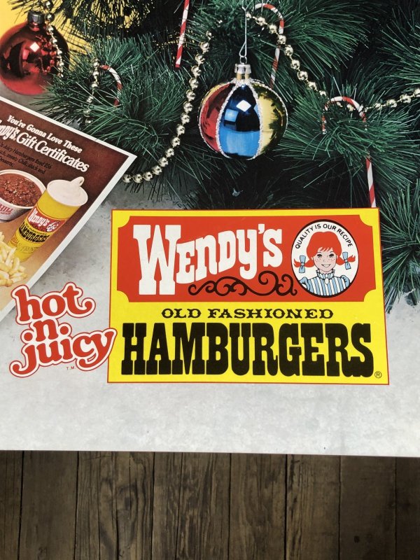 画像8: 70s Vintage Wendys Advertising Cardboard Store Display Sign (A507)  