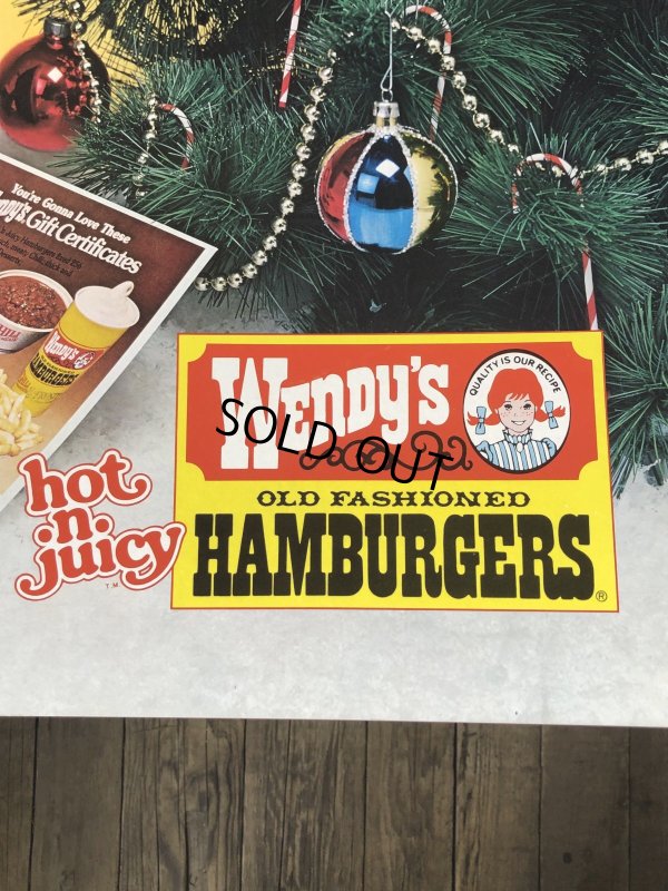 画像8: 70s Vintage Wendys Advertising Cardboard Store Display Sign (A507)  