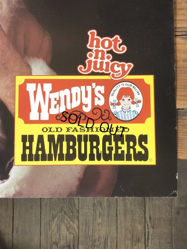 画像3: 70s Vintage Wendys Advertising Cardboard Store Display Sign (A508)  