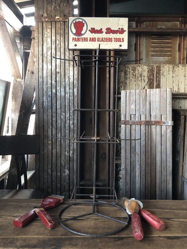 画像9: Vintage Advertising Red Devil Paint Painters And Glaziers Tool Store Display Rack HTF!!! (A509)  