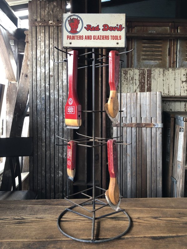 画像13: Vintage Advertising Red Devil Paint Painters And Glaziers Tool Store Display Rack HTF!!! (A509)  