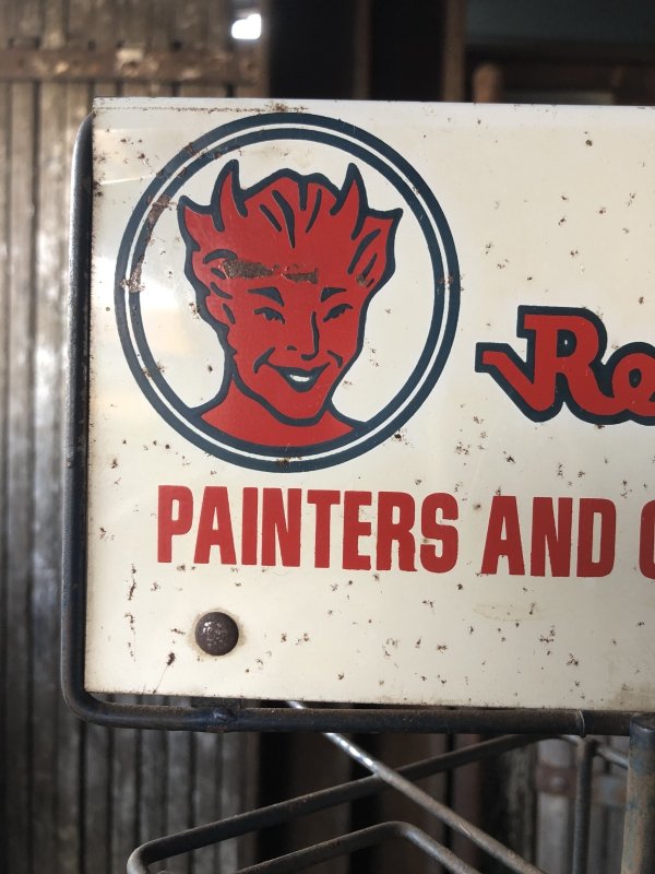 画像2: Vintage Advertising Red Devil Paint Painters And Glaziers Tool Store Display Rack HTF!!! (A509)  