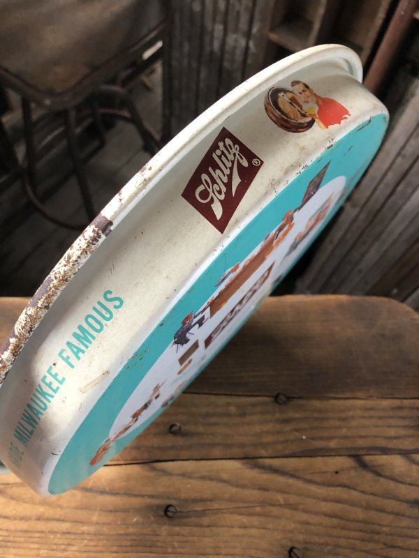 画像10: 60s Vintage Schlitz Beer Metal Tray (A512)