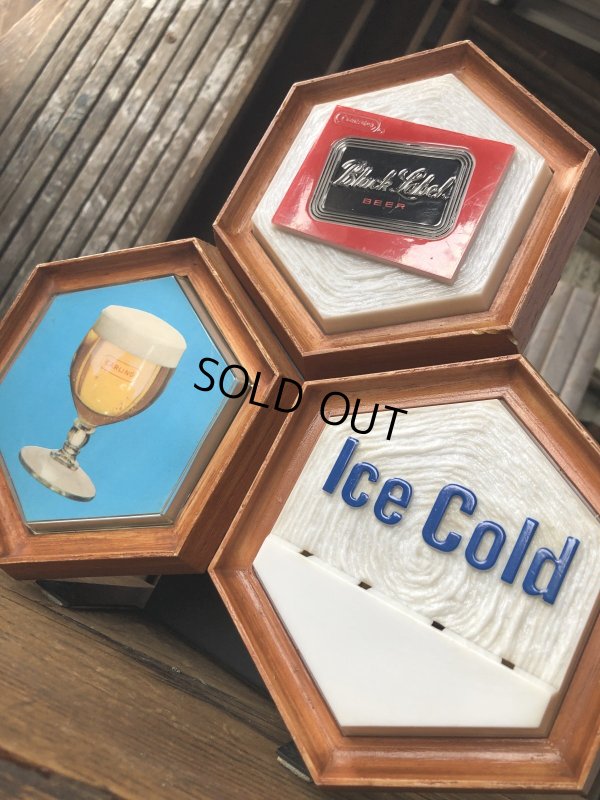 画像9: 60s Vintage CARLING Black Label Beer Ice Cold Counter Top Store Display Light Sign (A517) 