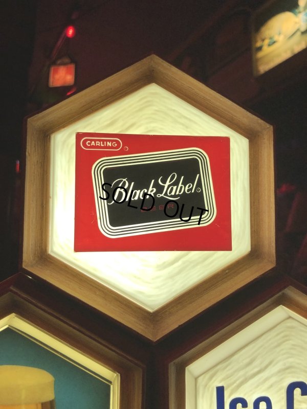 画像18: 60s Vintage CARLING Black Label Beer Ice Cold Counter Top Store Display Light Sign (A517) 