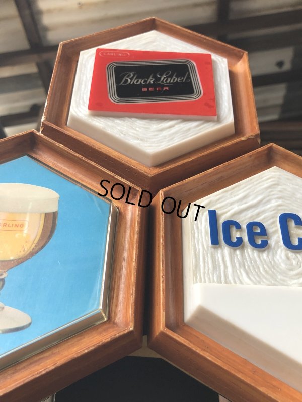 画像11: 60s Vintage CARLING Black Label Beer Ice Cold Counter Top Store Display Light Sign (A517) 