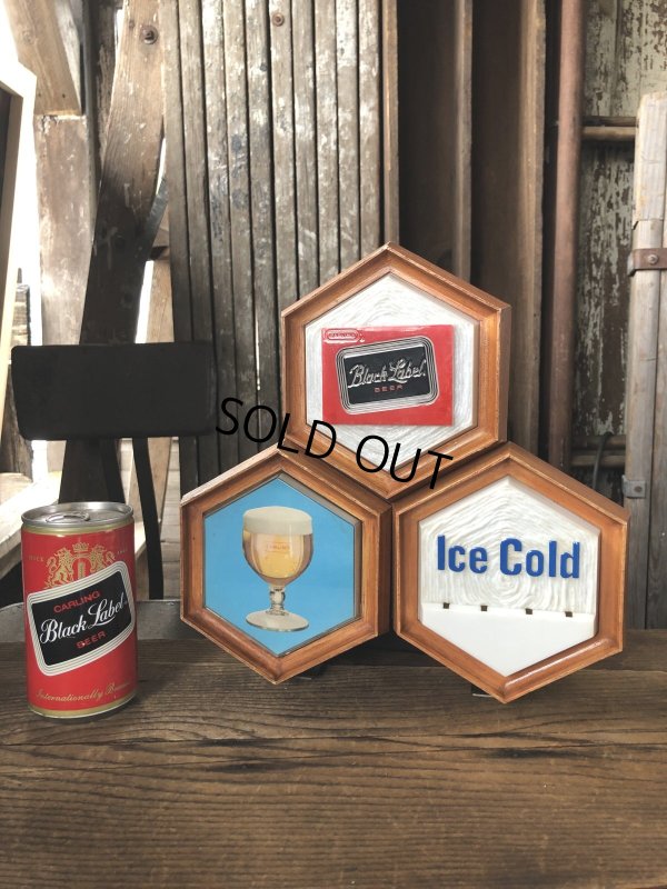 画像23: 60s Vintage CARLING Black Label Beer Ice Cold Counter Top Store Display Light Sign (A517) 
