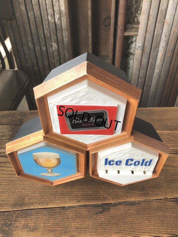 画像10: 60s Vintage CARLING Black Label Beer Ice Cold Counter Top Store Display Light Sign (A517) 
