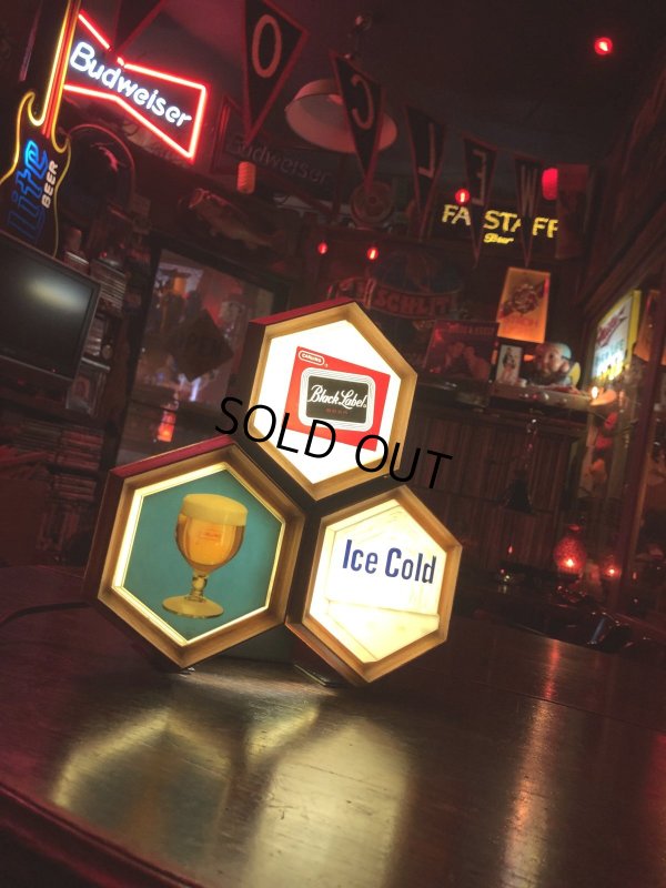 画像16: 60s Vintage CARLING Black Label Beer Ice Cold Counter Top Store Display Light Sign (A517) 
