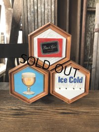 60s Vintage CARLING Black Label Beer Ice Cold Counter Top Store Display Light Sign (A517) 