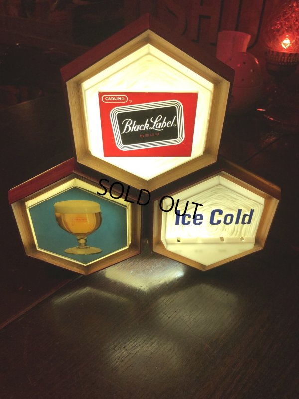 画像22: 60s Vintage CARLING Black Label Beer Ice Cold Counter Top Store Display Light Sign (A517) 