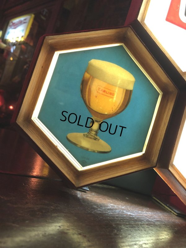 画像19: 60s Vintage CARLING Black Label Beer Ice Cold Counter Top Store Display Light Sign (A517) 
