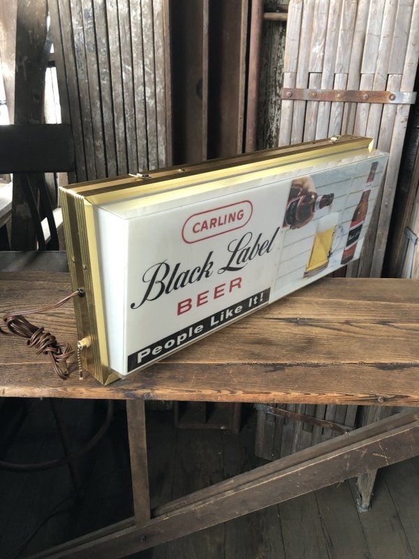画像5: 60s Vintage CARLING Black Label Beer People Like It! Store Display Light Sign (A518) 