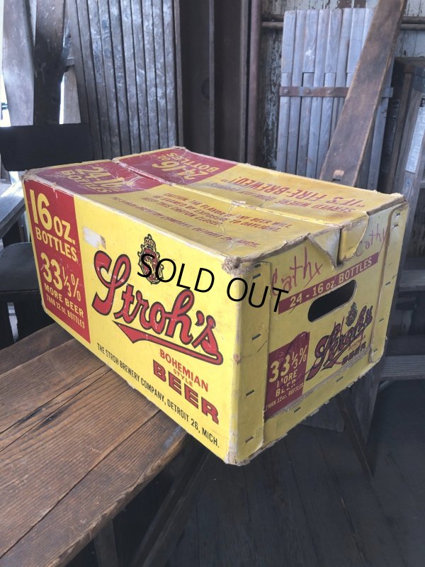 画像2:  Vintage Advertising STROH Brewery Bohemian Beer Waxboard Boxe Case Crate (A519) (A513)