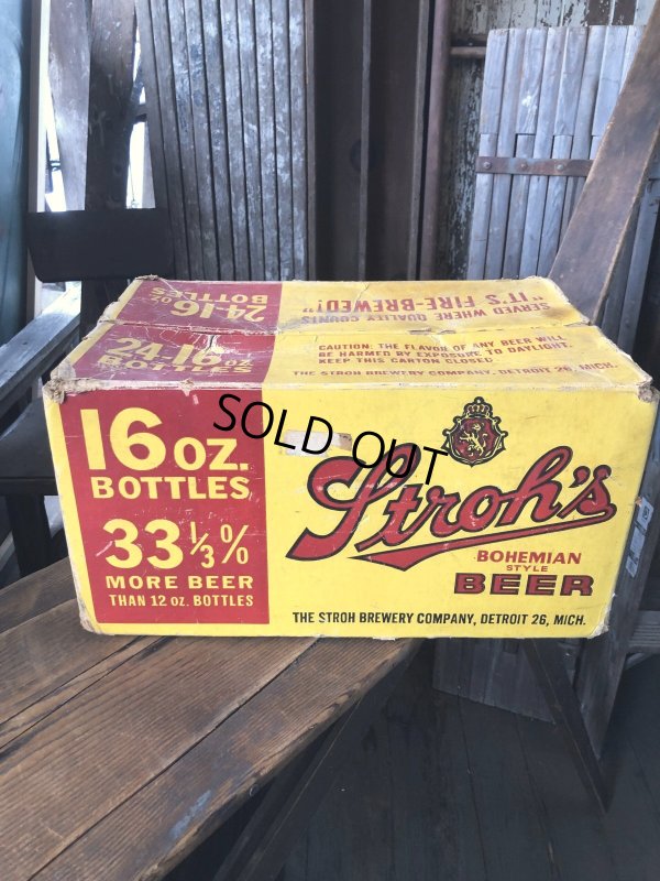 画像1:  Vintage Advertising STROH Brewery Bohemian Beer Waxboard Boxe Case Crate (A519) (A513)