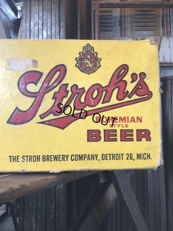 画像10:  Vintage Advertising STROH Brewery Bohemian Beer Waxboard Boxe Case Crate (A519) (A513)