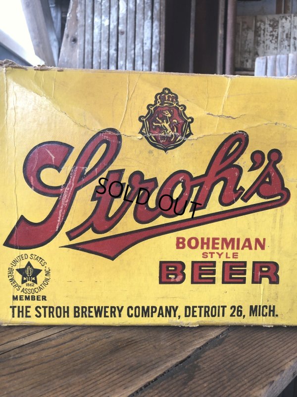 画像12:  Vintage Advertising STROH Brewery Bohemian Beer Waxboard Boxe Case Crate (A519) (A513)