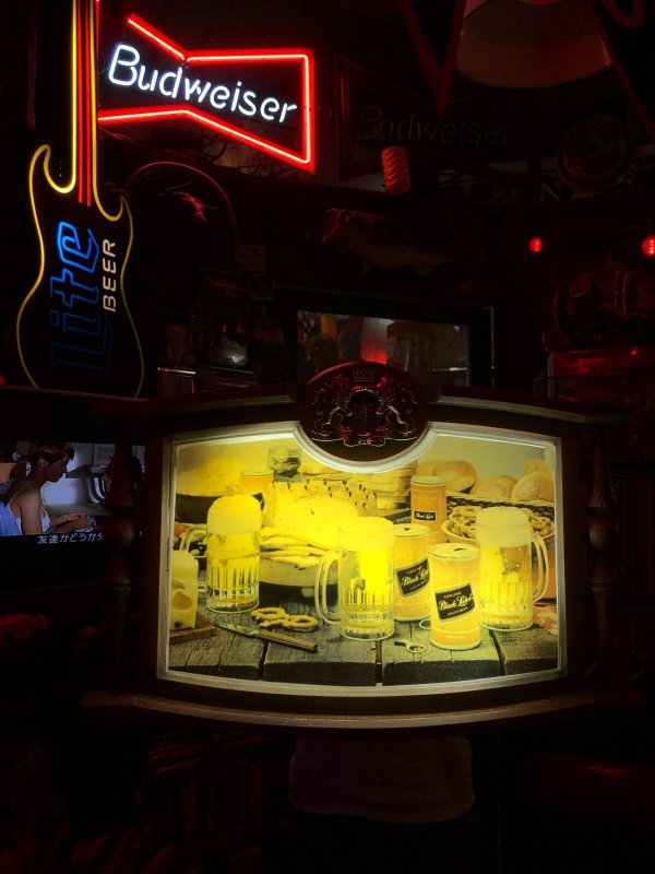 画像28: 70s Vintage CARLING Black Label Beer Store Display Light Up Wall Sign (A519) 