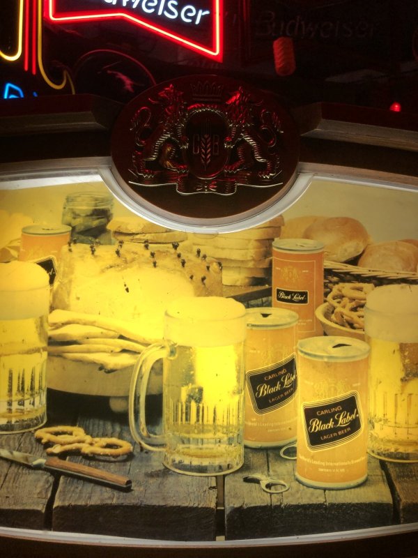 画像30: 70s Vintage CARLING Black Label Beer Store Display Light Up Wall Sign (A519) 