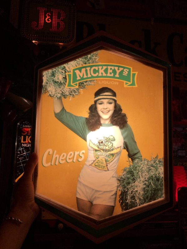 画像14: 80s Vintage Mickeys Fine Malt Liquor Lighted Beer Store Display Sign Cheers (A522) 