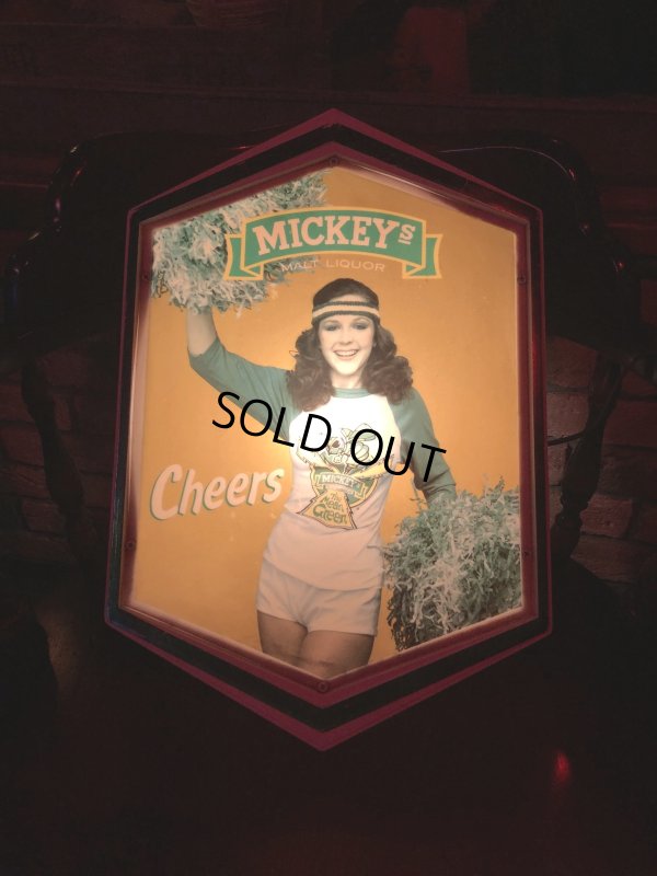 画像1: 80s Vintage Mickeys Fine Malt Liquor Lighted Beer Store Display Sign Cheers (A522) 