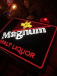画像20: 80s Vintage Miller Brewing Co MAGNUM Malt Liquor Beer Lighted Store Display Sign (A523)  (20)