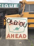 Vintage Original Sinclair Gasoline A HEAD Dino Huge Road Sign HTF! (A532)