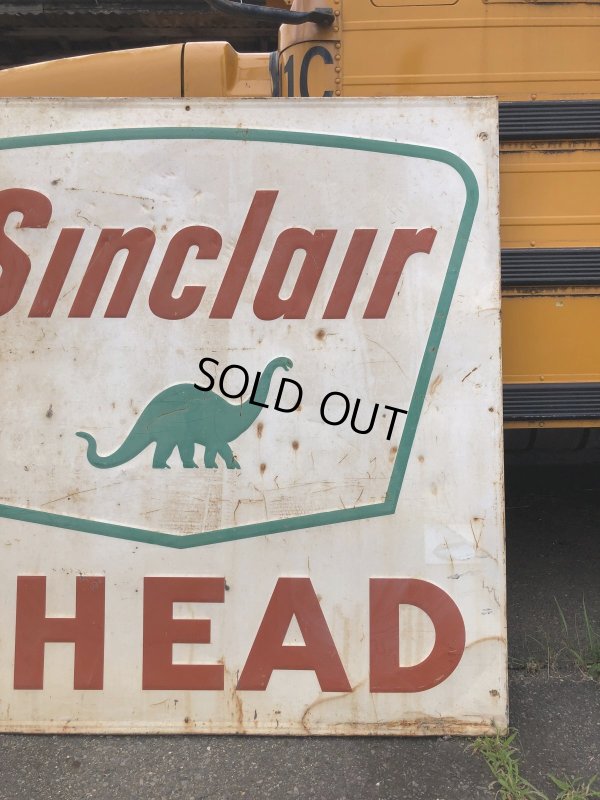画像12: Vintage Original Sinclair Gasoline A HEAD Dino Huge Road Sign HTF! (A532)