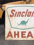 画像7: Vintage Original Sinclair Gasoline A HEAD Dino Huge Road Sign HTF! (A532) (7)