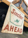 画像2: Vintage Original Sinclair Gasoline A HEAD Dino Huge Road Sign HTF! (A532) (2)