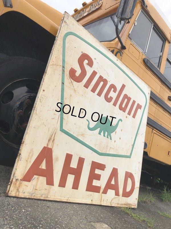 画像2: Vintage Original Sinclair Gasoline A HEAD Dino Huge Road Sign HTF! (A532)