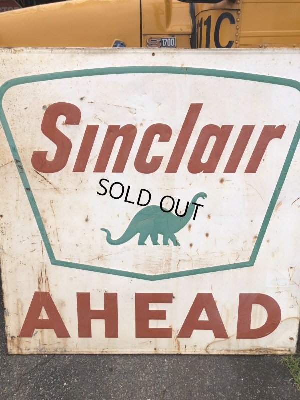 画像4: Vintage Original Sinclair Gasoline A HEAD Dino Huge Road Sign HTF! (A532)
