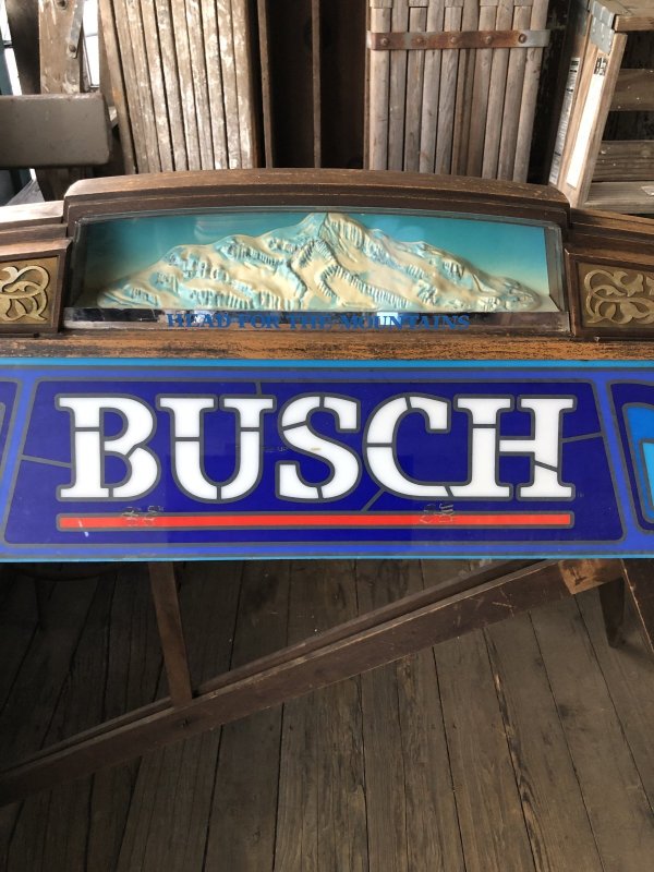 画像22: 80s Advertising Anheuser-Busch BUSCH Beer Billiard Pool Table Light Head for the Mountains (A535)